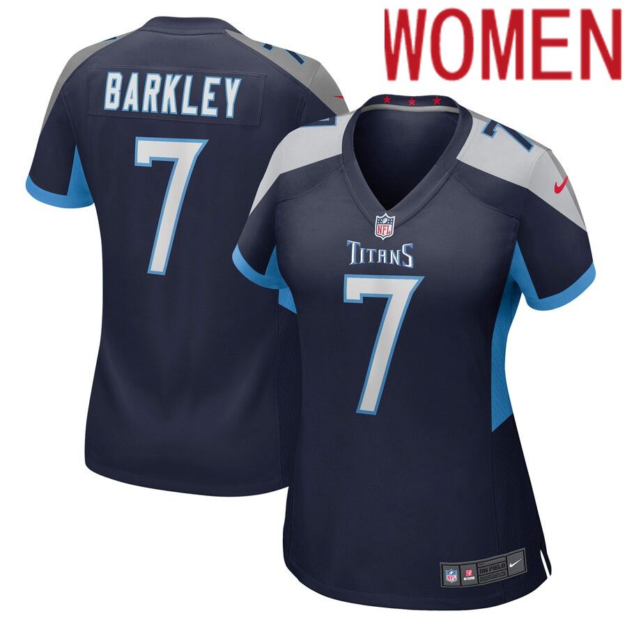 Women Tennessee Titans #7 Matt Barkley Nike Navy Player Game NFL Jersey